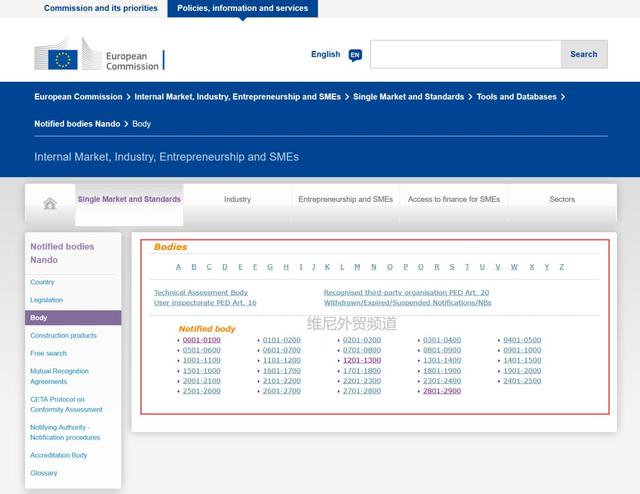 欧盟公告机构查询官网 欧盟公告机构查询官网