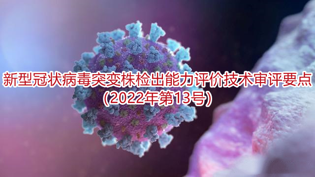 新型冠状病毒突变株检出能力评价技术审评要点（2022年第13号）