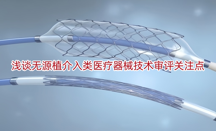 浅谈无源植介入类医疗器械技术审评关注点