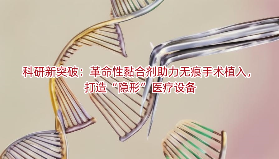 科研新突破:革命性黏合剂助力无痕手术植入,打造“隐形”医疗设备