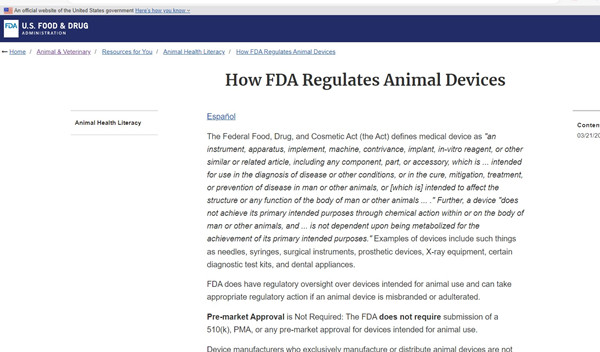 FDA 如何监管动物器械.jpg FDA 如何监管动物器械.jpg