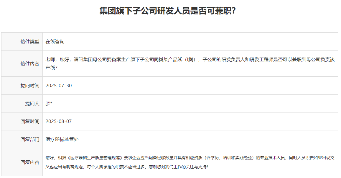 同集团的子公司研发负责人和研发工程师是否可以同时兼职母公司?(图1)