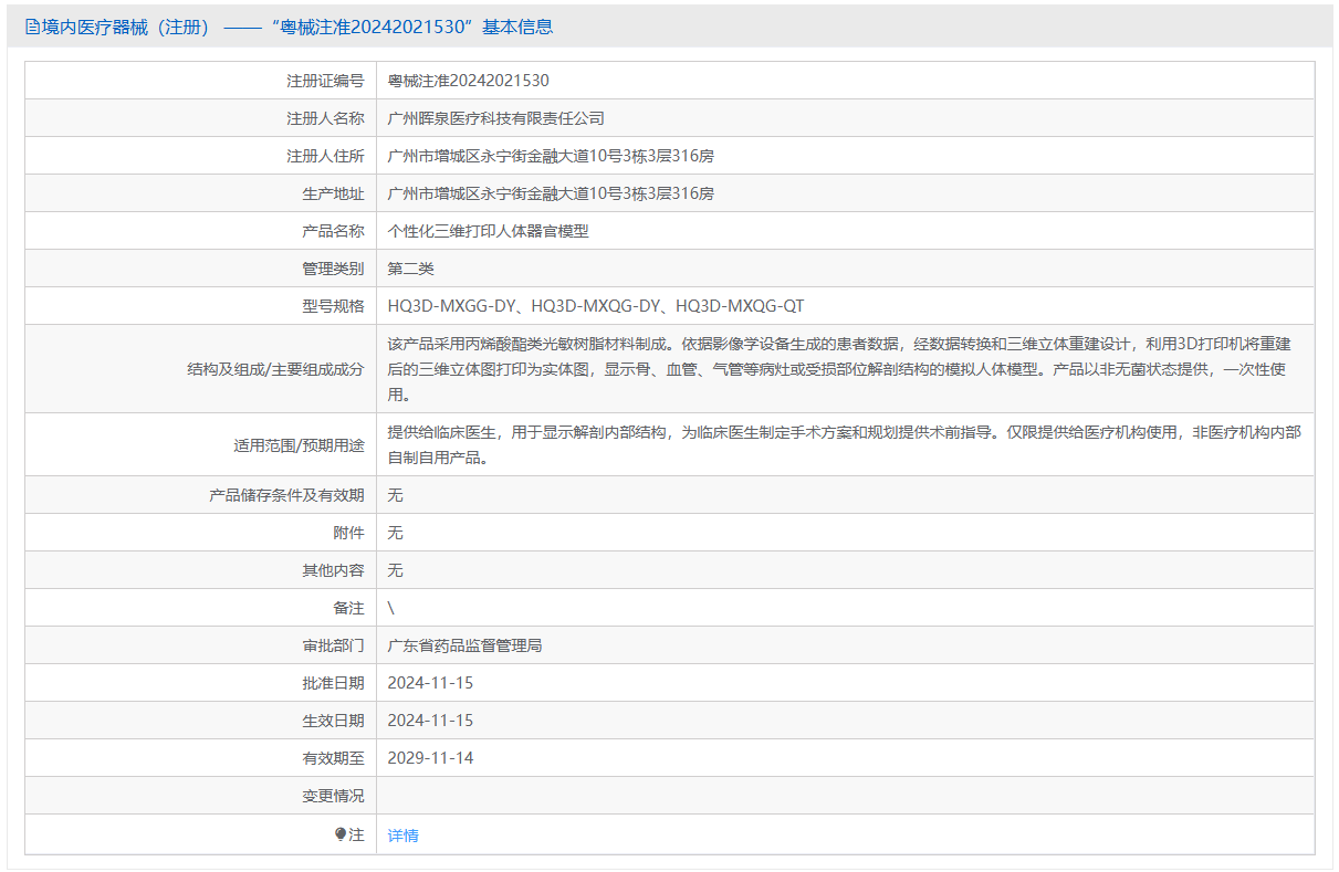 第二类医疗器械个性化3D打印骨科手术模型注册办理流程及步骤周期指南(图1)