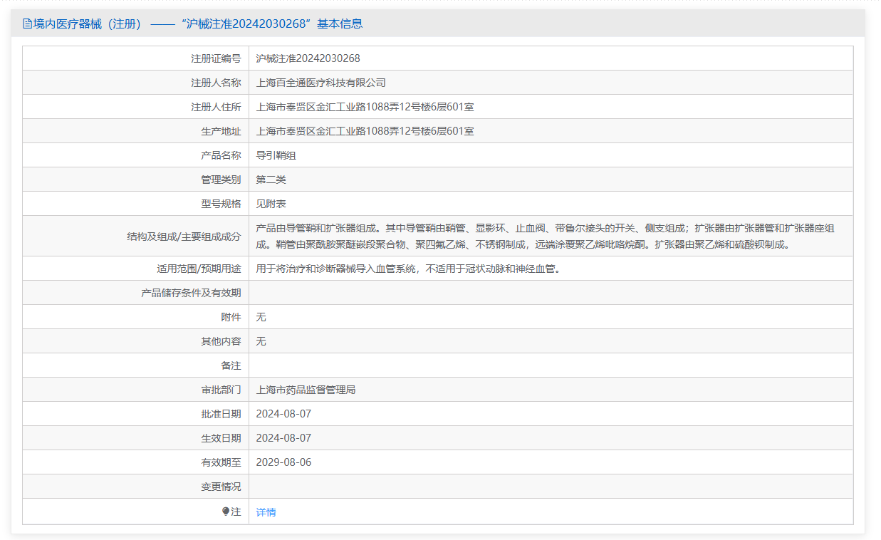 第三类医疗器械导引鞘组注册办理流程及步骤周期指南(图1)