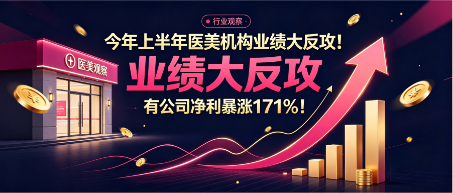 今年上半年医美机构业绩大反攻!有公司净利暴涨171%!(图1)