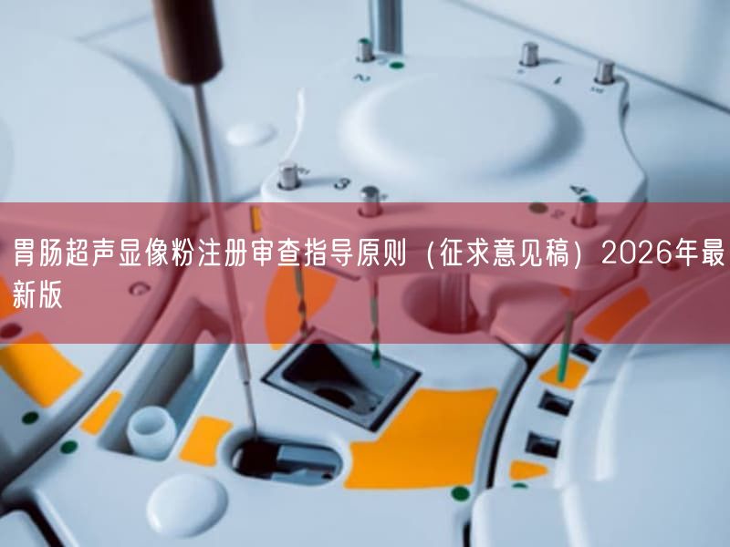 胃肠超声显像粉注册审查指导原则(征求意见稿)2026年最新版(图1)