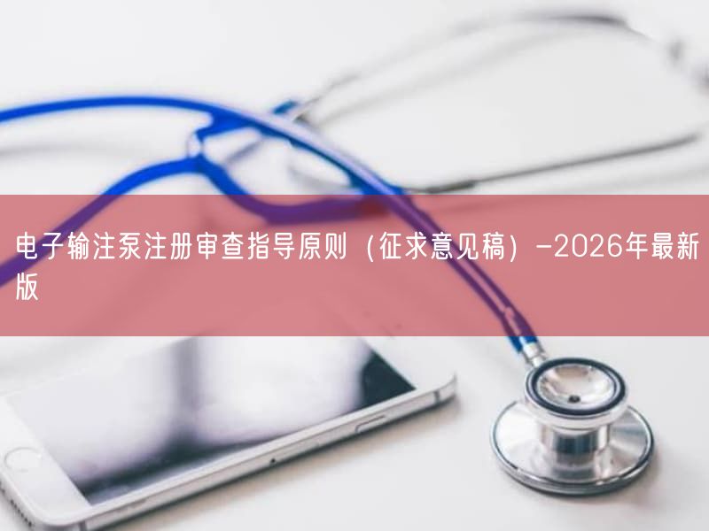 电子输注泵注册审查指导原则（征求意见稿）-2026年最新版(图1)