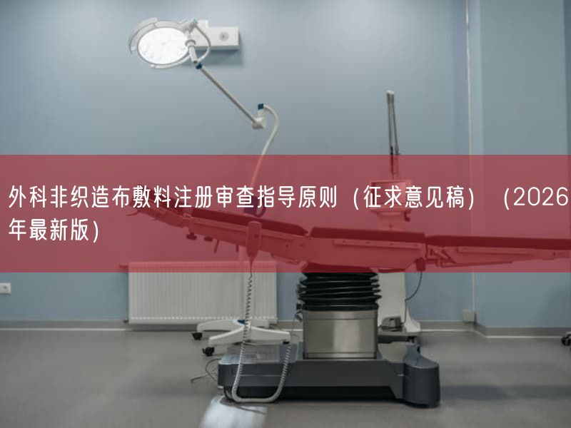 外科非织造布敷料注册审查指导原则（征求意见稿）（2026年最新版）(图1)