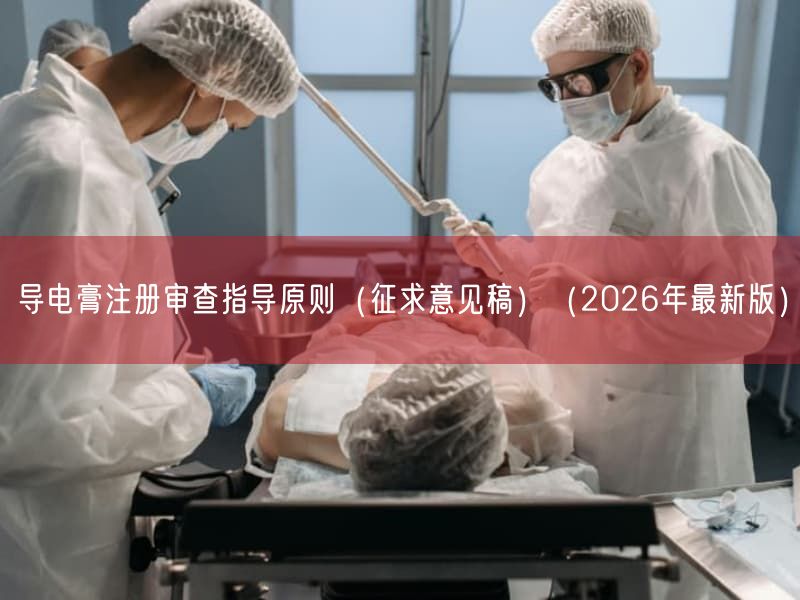 导电膏注册审查指导原则(征求意见稿)(2026年最新版)(图1)